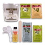 ORS Organic Root Stimulator - Olive Oil No-Lye Hair Relaxer - Normal - w/ Relaxer Base/Activator, Conditioner, Replenishing Pak, Aloe Shampoo, Wrap/Set Mousse & Hair Lotion - 1 Complete Application
