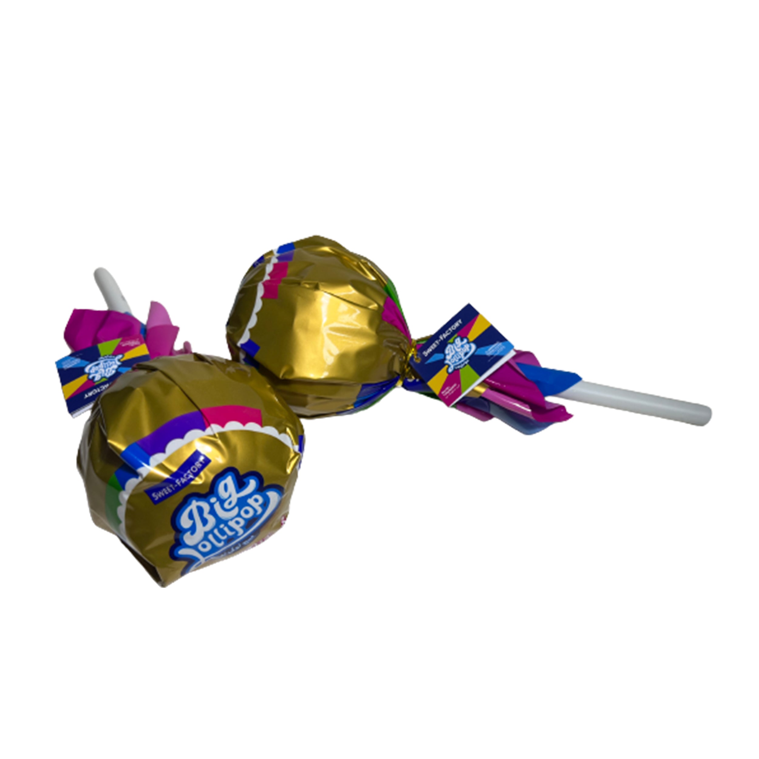 Sweet Factory Big Round Lollipop Mix Fruit Flavor Contains 6 Delicious Swirl Lollipops Best for Parties, Gifts or Treats - 120g