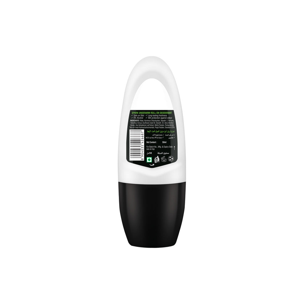 Karis Premium Underarm Roll-on Deodorant - All Day Fresh Spark 3 in 1 Action - Alcohol Free and Provides 48 Hours of Odour Protection - 50 ml