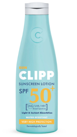 Clipp Sunscreen Lotion SPF 50+ - Light & Instant Absorption  - Water Resistant  - Protection Against Skin Cancer & Premature Ageing  - 200ml