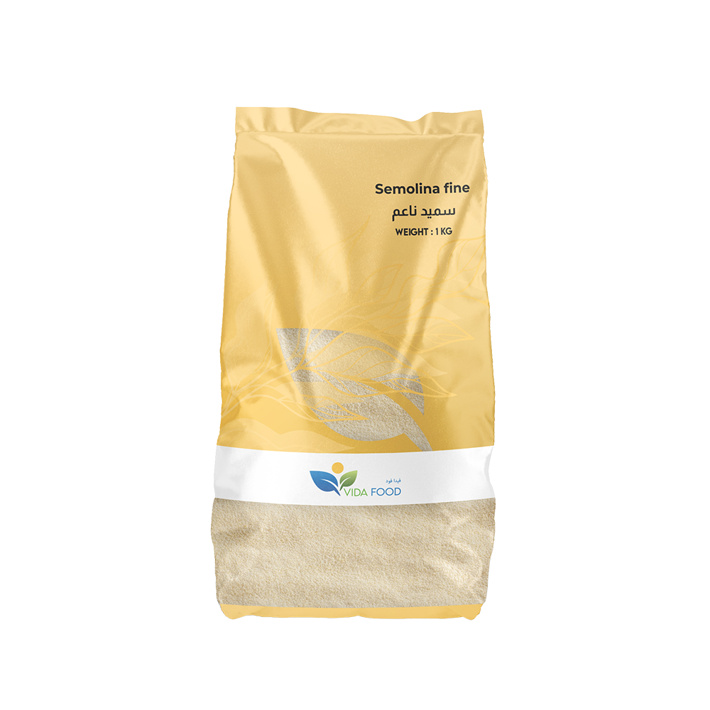 Vida Food Semolina Fine  - High in Protein - For Baking and Cooking - 1kg