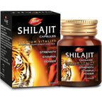Dabur Shilajit Capsules Premium Vitality Ayurvedic Supplement for Men - Packed with the Power of Herbs & Ayurvedic Formulation - Helps Improve Strength, Immunity & Power - 30 Capsules