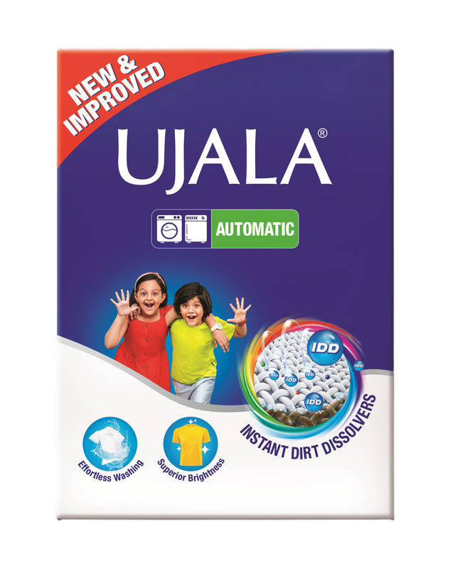 Ujala IDD Powder for Automatic - Effortless Washing Superior Brightness - Long Lasting Freshness - Whitens Clothes In One Wash - Removes Tough Stains and Dirt - 2.5 kg