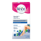 Veet Easy Gel Wax Strips For Body & Legs Up to 28 Days of Smoothness  With Soothing Blue Cornflower Fragrance - 20 Wax Strips