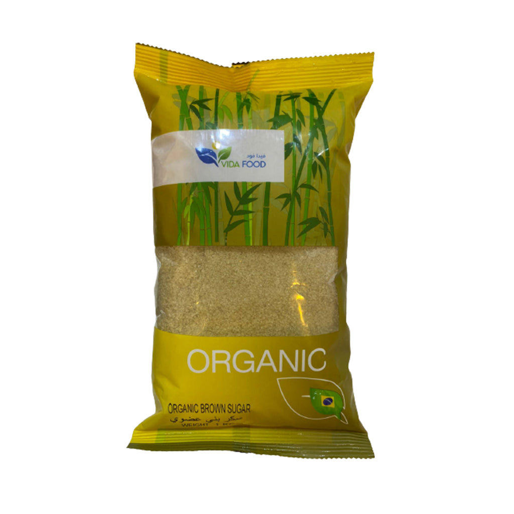 Vida Food Organic Brown Sugar 100% Organic Boost Energy Levels, Prevents Cold, Treat Uterine Infections, Improves Digestion & Reduces Flatulence Healthier Than Refined Sugar 1KG