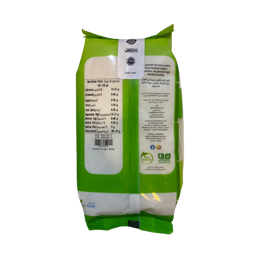 Vida Food Organic White Sugar Richer Taste & Healthier Than Refined Sugar Derived from Organic Sugarcane Plants Used in a Variety of Ways in Cooking, Baking & Other Applications 1 KG