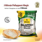 Grain N Grace 1 Minute Palappam Batter Powder - No Added Colours, Preservatives & Flavours  - Made from High-Quality Rice & Urad Dal (Black Gram)- 500 g