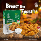 Grain N Grace Chicken Broast Mix - Authentic Arabic Treat - Marination & Breading Mix - No added MSG & Synthetic Colours - Make Chicken with Crispy and Flaky Coating - 350g