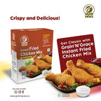 Grain N Grace Instant Fried Chicken Mix - Classic Treat - No added MSG & Synthetic Colours - Make Chicken with Crispy and Flaky Coating - 200g