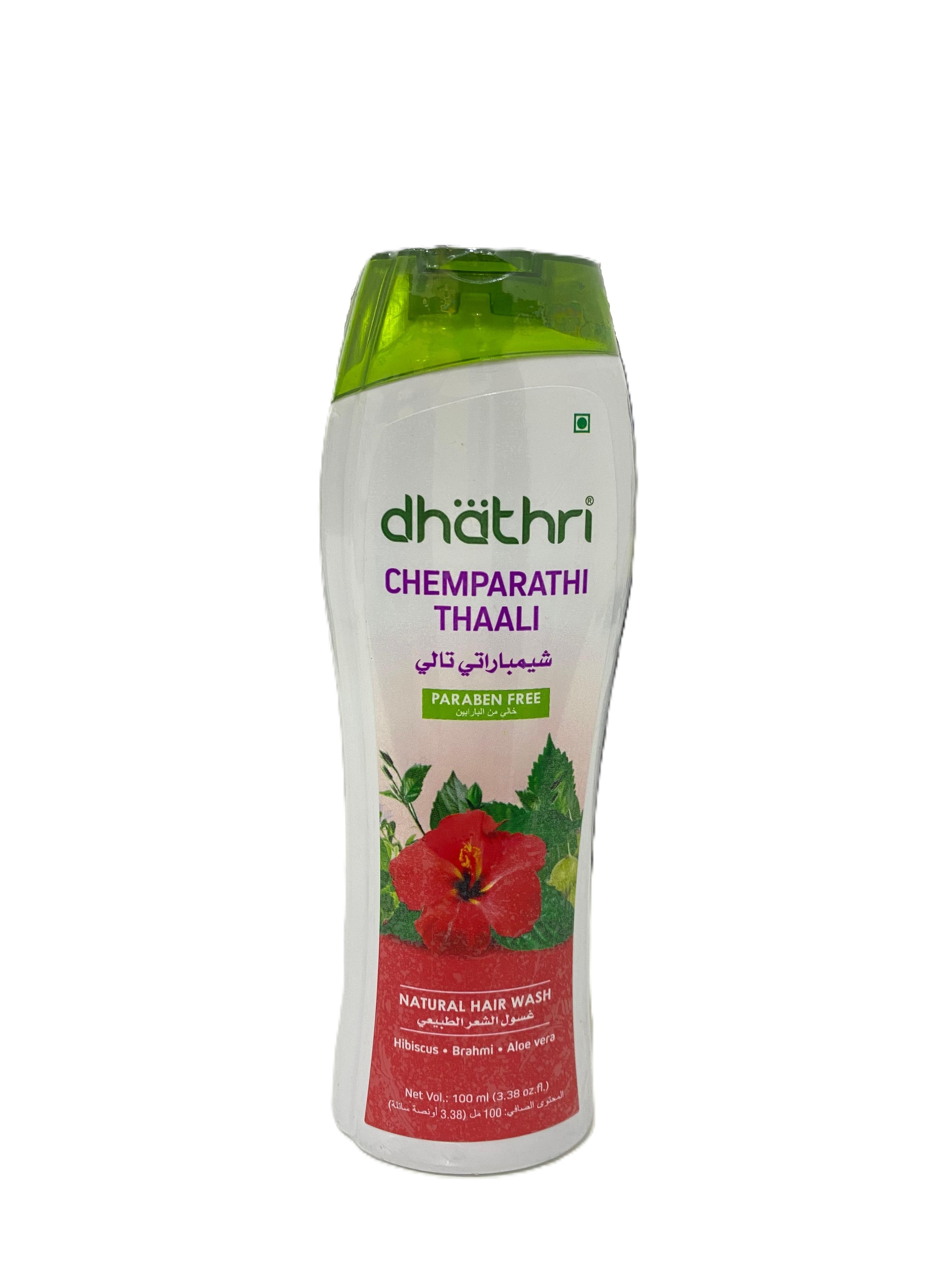Dhathri  Chemparathi Thaali - Paraben Free - Natural Hair Wash - Enriched with Hibiscus, Brahmi, Aloe vera - 100 ml