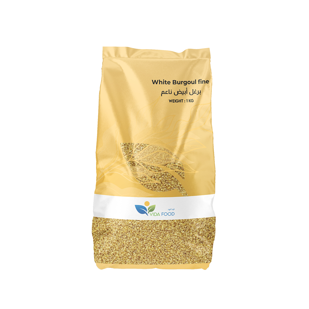 Vida Food White Burgoul FIne - High in Fiber and Protein - Quick and Easy to Cook - 1kg
