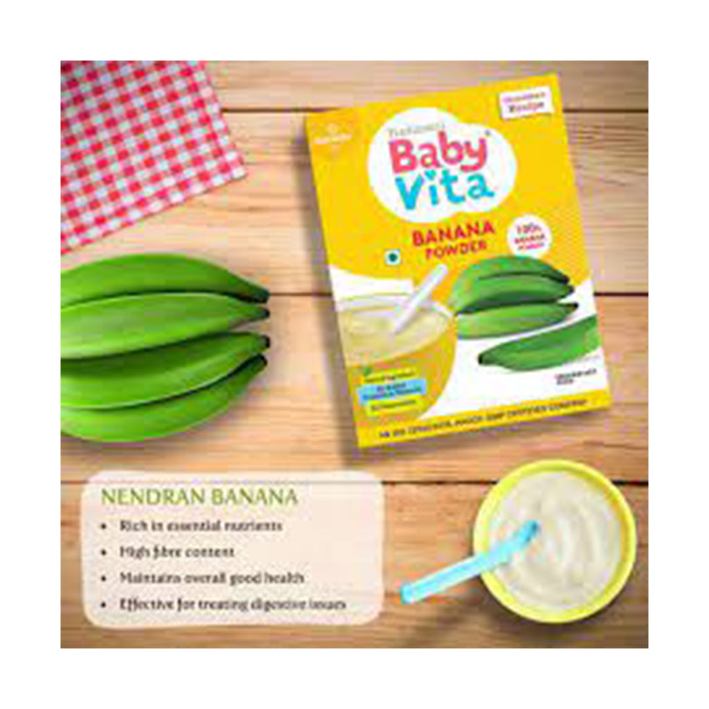 BabyVita Kerala Banana Powder- It offering a balanced and nutritious addition to a child's diet. - Organically Grown - 300 Grams