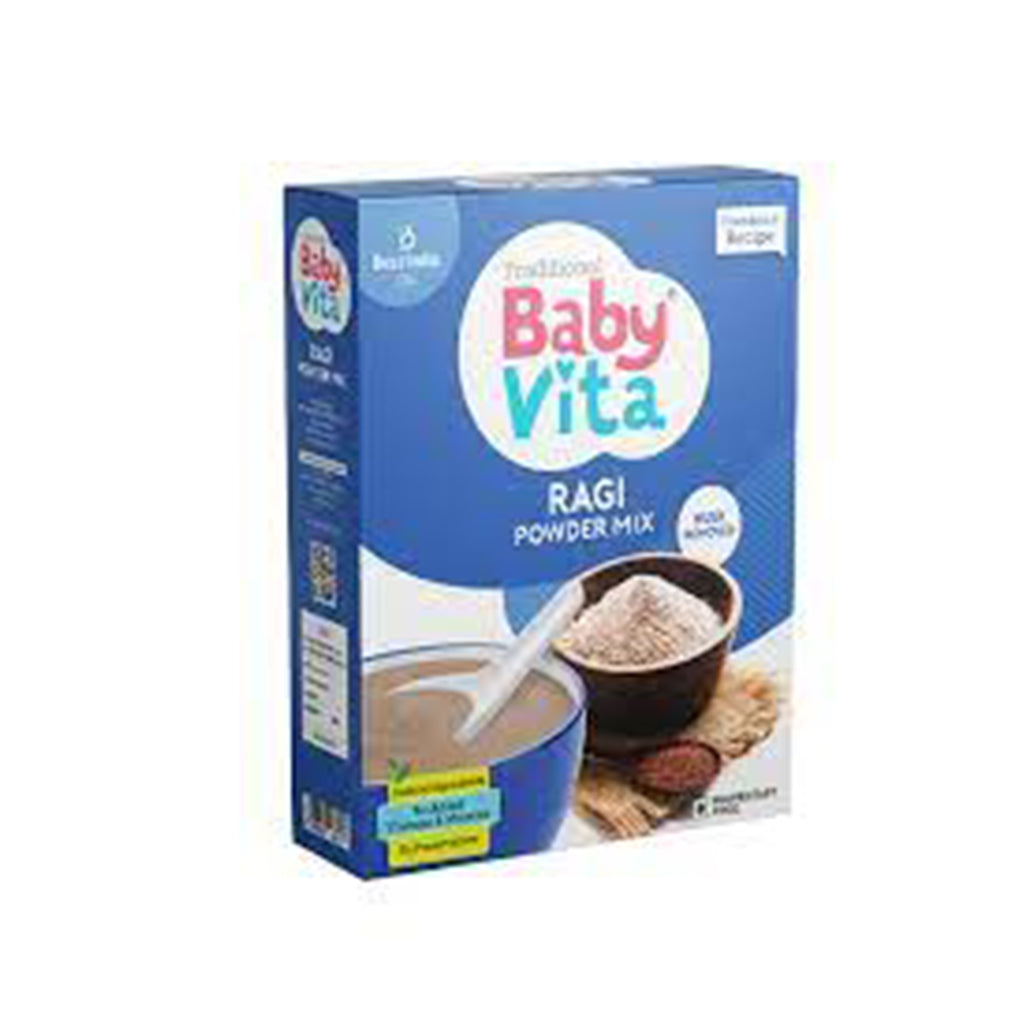 BabyVita Ragi Powder Mix - No Preservatives, No Added Vitamins & Minerals - Natural Ingridients - 300 Grams