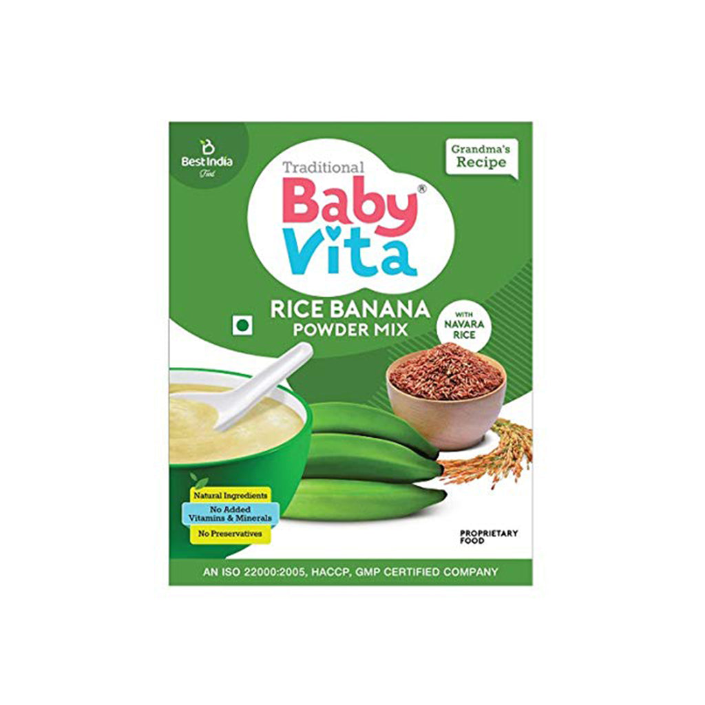 BabyVita Rice Banana Powder Mix- Its provide nutrients into a child's diet & growth and development. - Natural Ingridients - 300 Grams