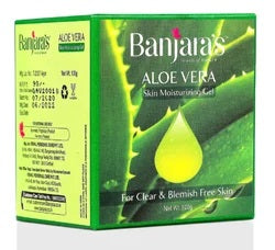 Banjaras Moisturising Gel - For Clear & Blemish Free Skin - For All Skin Types - Locks Moisture And Prevents Premature Aging - With Aloe Vera Leaf Juice, Glycerine & Provitamin B5- 100 G