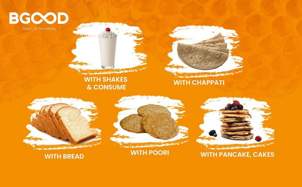 BGood Mango Curcumin Honey Spread - No Added Sugar, No Preservatives, No Fat - All Natural Ingredients -  Has Antioxidant Properties - Good for Skin - Supports Immune System - 250 grams