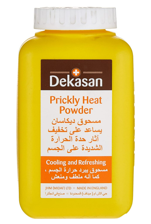 Dekasan Prickly Heat Powder | Cooling and Refeshing | Absorbing Body Dusting Powder During Summers - 100g
