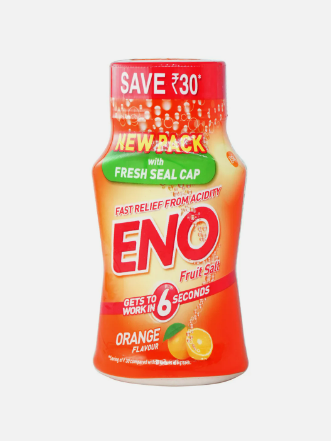 ENO Fruit Salt Powder Antacid - Orange Flavour - Fast Relief From Acidity - 100 g
