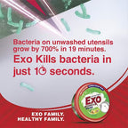 Exo Anti Bacteriall Round Dishwash Bar - Ginger Twist  - Active Cyclozan Remove Bacteria From your Utensils  - Gentle on Hands  -250 grms