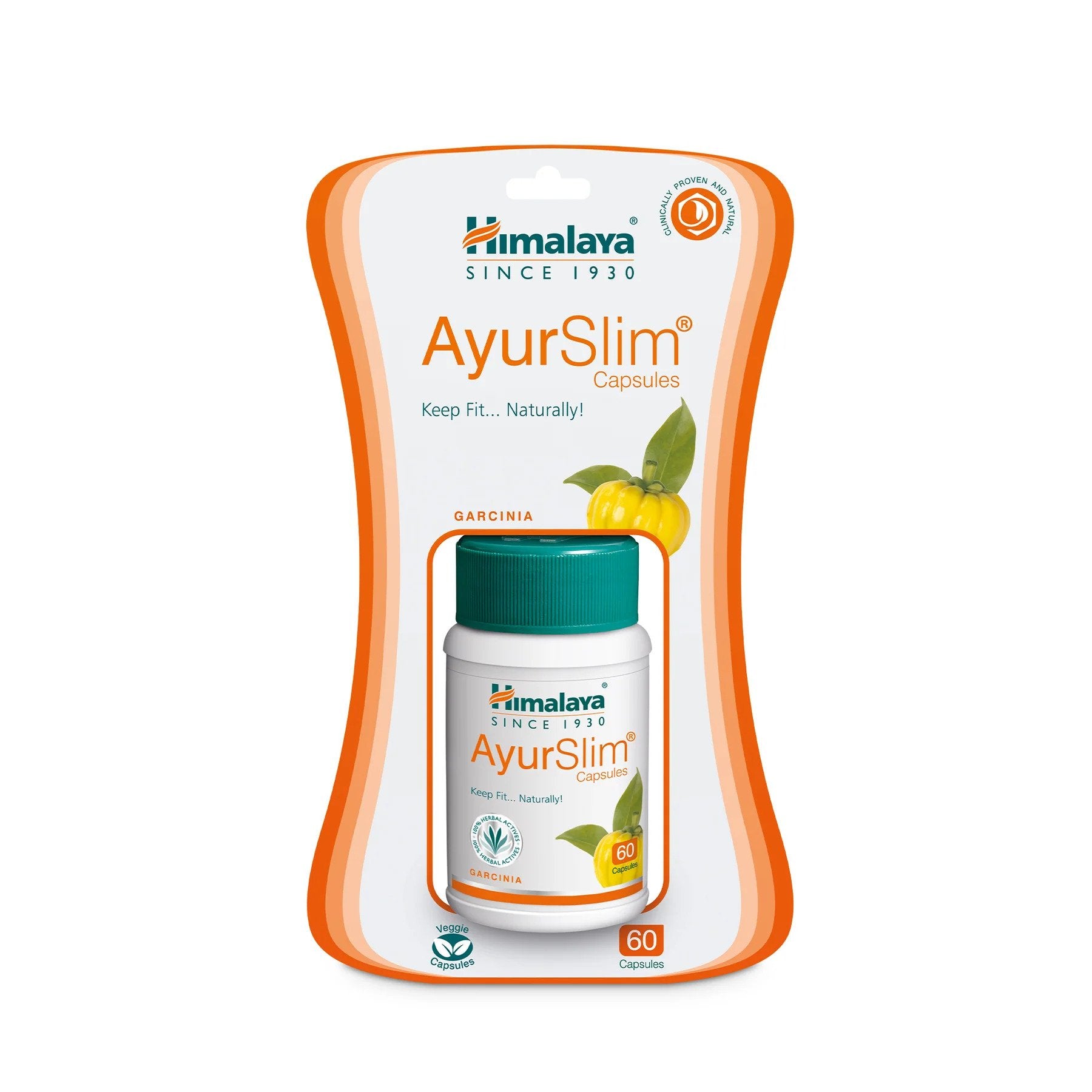 Himalaya Ayurslim Capsules - Keep Fit Naturally - For Weight Management - Reduce Cholestrol and Body Fat  - 60 capsules