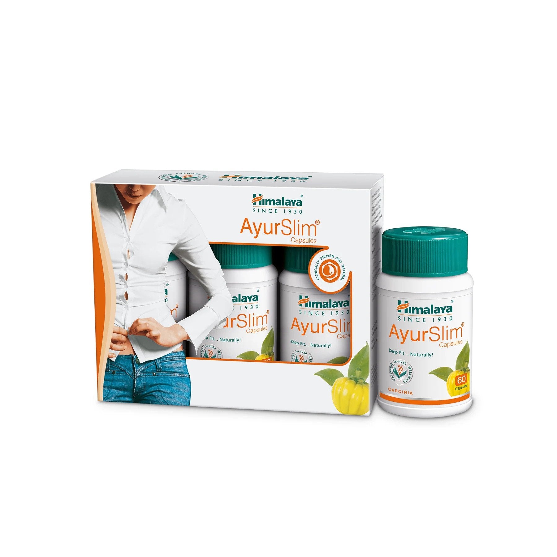 Himalaya Ayurslim Capsules - Keep Fit Naturally - For Weight Management - Reduce Cholestrol and Body Fat  - 60 capsules