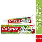 Colgate Herbal Toothpaste - Enriched with Natural Extracts - Strong & Healthy Gums  - With the Goodness of Eucalyptus, Myrrh, Sage, Chamomile  - 100 ml