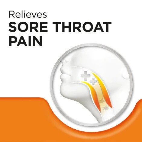 Strepsils Orange With Vitamin C | Soothing Effective Relief From Sore Throat | Dual Anti-Bacterial Action | - 24 Lozenges