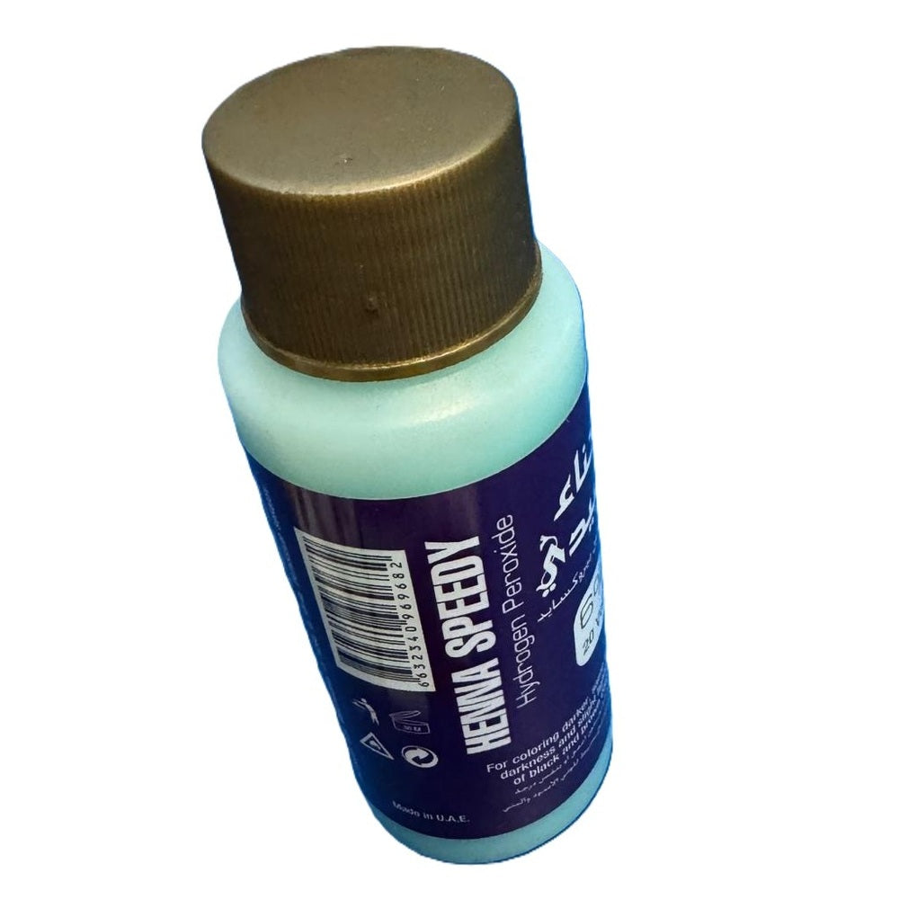 Henna Speedy Hydrogen Peroxide  - For Hair Lightening & Coloring Darker - 6% (20 Volume) - 60 ml