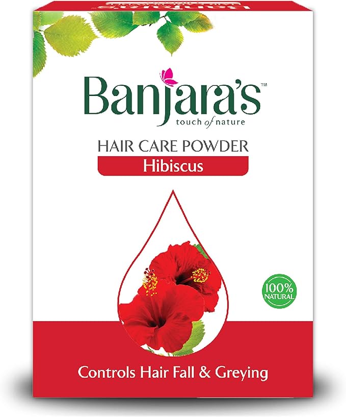 Banjaras  Hibiscus Hair Care Powder- Promotes Hair Growth- Prevents Breakage And Baldness.- 100g