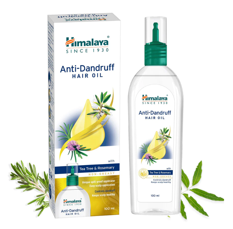 زيت شعر هيمالايا المضاد للقشرة غير لزج، يزيل القشرة ويغذي فروة الرأس، مصنوع من زيت الروزماري وزيت شجرة الشاي، 100 مل.