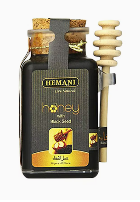 Hemani Honey with Blackseed Premium Pure Organic Honey Rich in Nutrients, Minerals, Energy   450 gms