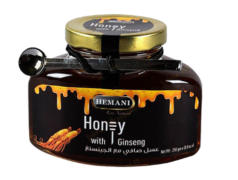 Hemani Honey With Ginseng 100% Pure Honey Source of Energy, Vitamins, Minerals Good for Digestive Health 250 gms
