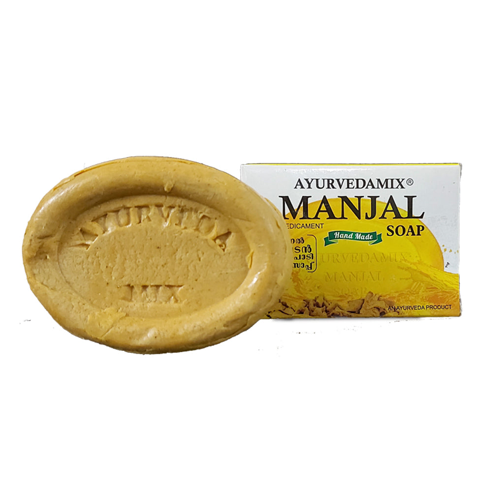 Ayurvedamix Manjal Soap | An Ayurveda Product Hand Made | Keeps The Skin Germ-Free And Prevents The Occurrence of Acne and Pimples - 75g