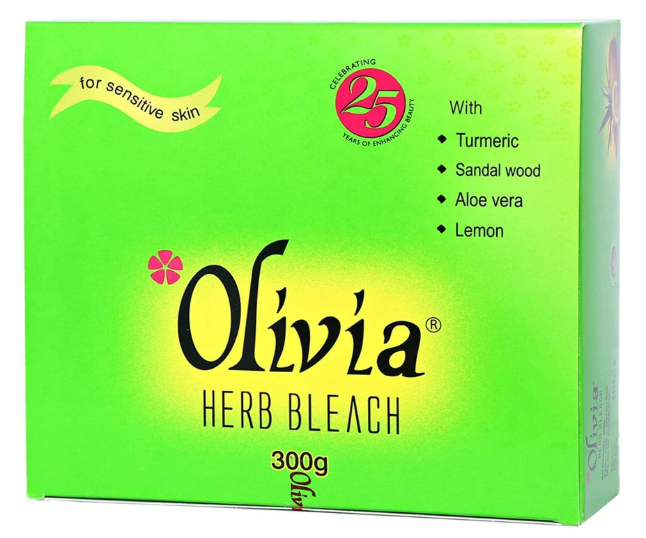 Olivia Herb Bleach - For Sensitive Skin   - With Turmeric, Sandalwood, Aloe Vera, Lemon - 50 gms
