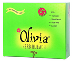 Olivia Herb Bleach - For Sensitive Skin   - With Turmeric, Sandalwood, Aloe Vera, Lemon - 50 gms