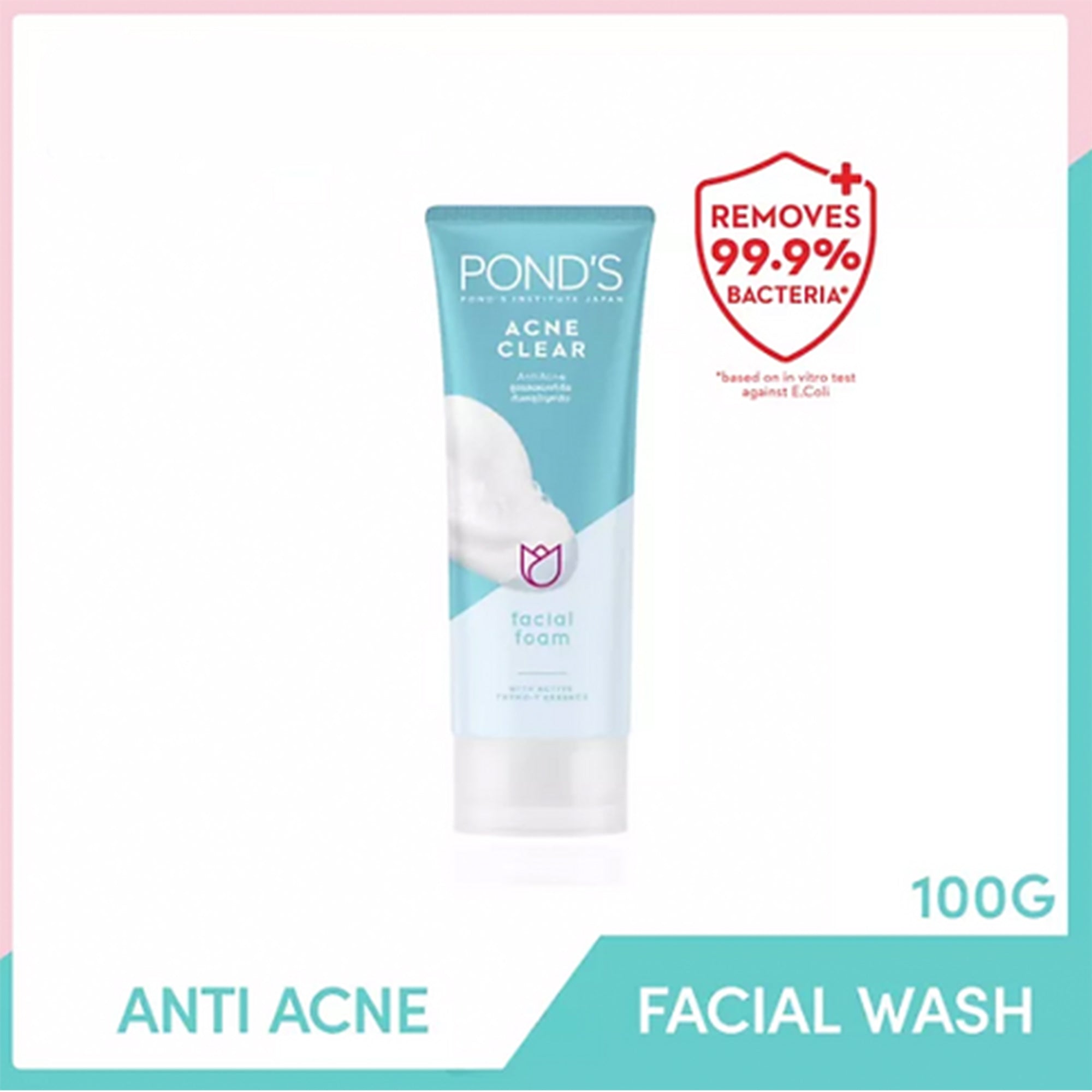 Pond's Acne Solution Anti Acne Facial Foam | With Active Thymo-T Essence - 100 g