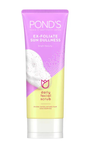 Pond's Ex-Foliate Sun Dullness Bright Beauty Daily Facial Scrub | For Oil Free Bright Skin | Removes Daily Tan and Dark Spots - 100 g