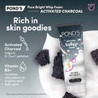 Pond's Pure Bright Serum Whip Foam | Formulated with Activated Carbon and Vitamin B3+ | Uncover Your Natural Glow - 100 g