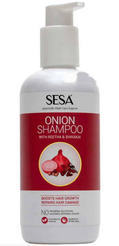 Sesa Onion Shampoo Reetha & Shikakai | No Parabens, Sulphates, Silicones and Artificial Colour | Boosts Hair Growth, Repairs Hair Damage - 300ml