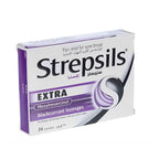 Strepsils Extra Triple Action Hexylresorcinol Blackcurrant | Pain Relief For Sore Throat - 24 Lozenges