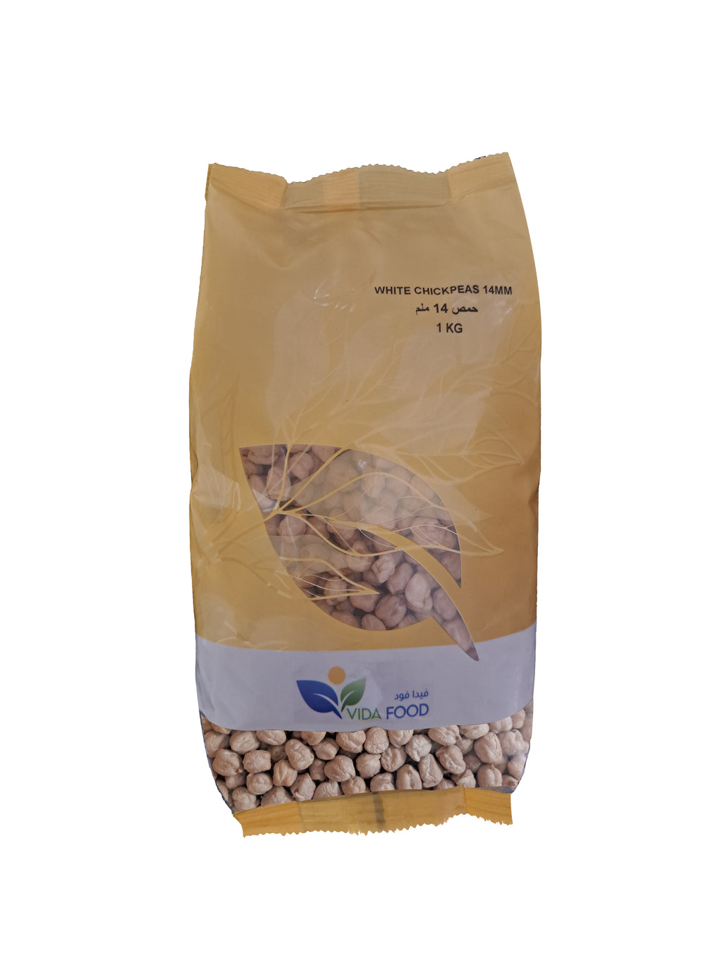 Vida Food  White Chick Peas 14 mm - Free from GMO and Natural - Rich with Protein, Fiber, Vitamins & Minerals - 1 kg